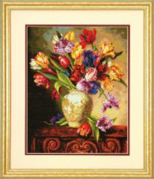 70-35305 Counted cross stitch kit DIMENSIONS "Parrot Tulips"