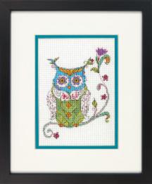 70-65163 Counted cross stitch kit DIMENSIONS "Bloowing owl"