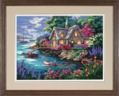 12155 Counted cross stitch kit DIMENSIONS "Cottage Cove"