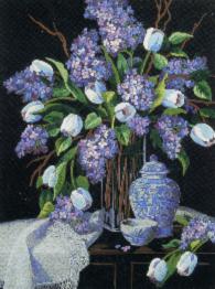 01529 Satin stitch kit DIMENSIONS "Lilacs and Lace"
