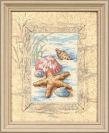 06956 Counted cross stitch kit DIMENSIONS "Shells in the Sand"