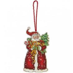 70-08895 Counted cross stitch kit DIMENSIONS "Santa Claus Christmas Ornament"