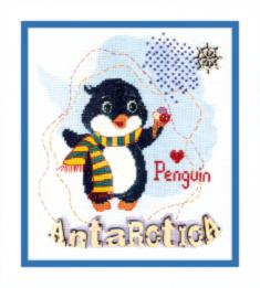 BT-180 Counted cross stitch kit Crystal Art "Child's world. Antarctica"