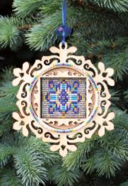 F-080 New Year's decoration kit "Stained-glass snowflake"