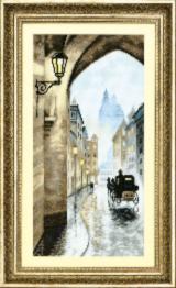 BT-171 Counted cross stitch kit Crystal Art "Old city washed by the rain"