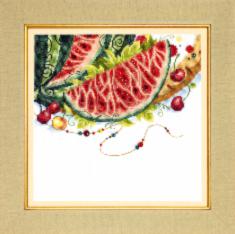 BT-184 Counted cross stitch kit Crystal Art "Colors of East. Water melon"