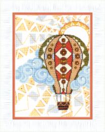 BT-185 Counted cross stitch kit Crystal Art "Travel in clouds"