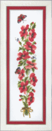 Mixed technique stitch kit М-140 "Composition of poppies"