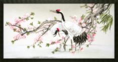 Partial embroidery kit Cross-stitch kit RK-122 "Cranes gather dew"