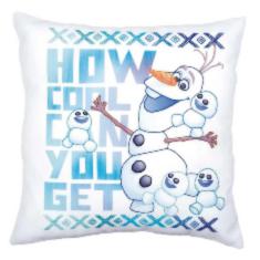 PN-0166253 Vervaco Sublimation Printed Pillow Disney Frozen "Olaf & Friends"