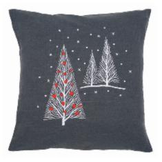 PN-0164820 Vervaco Embroidery Cushion "Christmas Trees"