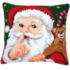 PN-0008518 Cross stitch kit (pillow) Vervaco "Santa Hush"