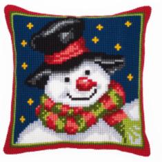 PN-0008727 Cross stitch kit (pillow) Vervaco "Snowman"