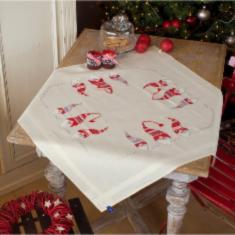 PN-0155211 Vervaco Tablecloth "Christmas gnomes" 