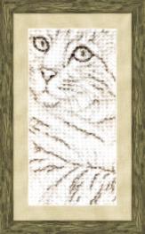 Cross-stitch kit M-246 "Portrait of cat"
