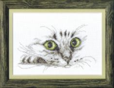 Cross-stitch kit M-267 "Gaze of cat"