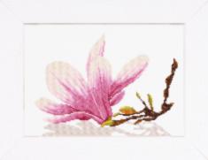 PN-0008162 Counted cross stitch kit LanArte "Magnolia Twig with Flower" 