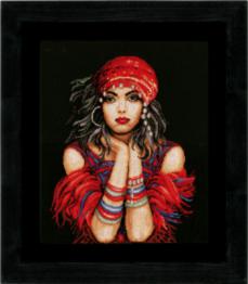 PN-0144529 Counted cross stitch kit LanArte "Gypsy Girl"