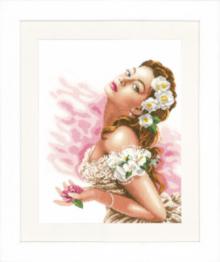 PN-0144530 Counted cross stitch kit LanArte "Lady of the Camellias"  