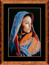 PN-0149998 Counted cross stitch kit LanArte "African Lady"