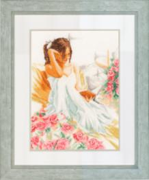 PN-0150001 Counted cross stitch kit LanArte "Moment of Reading"