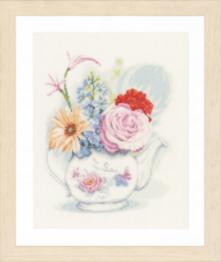 PN-0155692 Counted cross stitch kit LanArte "Flowers in Teapot"