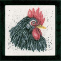 PN-0157489 Counted cross stitch kit LanArte "Black Chicken"