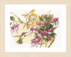 PN-0165379 Counted cross stitch kit LanArte "Colibri and Flowers"
