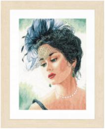 PN-0156943 Counted cross stitch kit LanArte "Lady in a Hat"