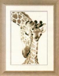 PN-0012183 Counted crossstitch kit Vervaco "Giraffe Family"