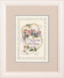 06730 Counted cross stitch kit DIMENSIONS "United Hearts Wedding Record"