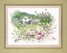 Partial embroidery kit RK-113 "House with flowers"