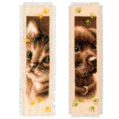 PN-0155362 Cross stitch kit (bookmark) Vervaco "Cat and Dog"
