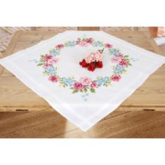 PN-0149871 Vervaco Tablecloth "Floral Wreath"