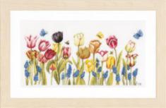PN-0155747 Counted cross stitch kit LanArte "Tulips"