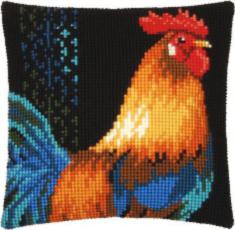 PN-0156228 Vervaco Cross Stitch Cushion "Rooster"