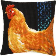 PN-0156254 Vervaco Cross Stitch Cushion "Chicken"