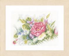 PN-0156942 Counted cross stitch kit LanArte "Watercolor Flowers"