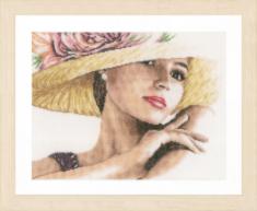 PN-0168602 Counted cross stitch kit LanArte "Lady with Hat"