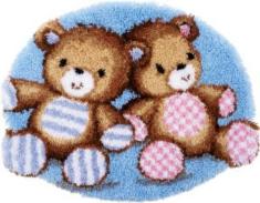 PN-0154391 Vervaco Latch Hook Rug Popcorn "Teddy Bears"
