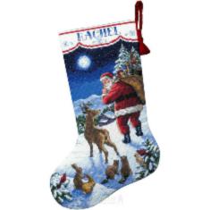 08683 Counted cross stitch kit DIMENSIONS "Santa's Arrival. Stocking"