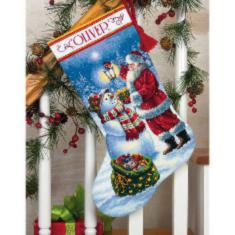 70-08952 Counted cross stitch kit DIMENSIONS "Holiday Glow. Stocking"