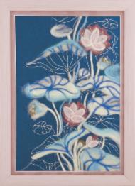 Felting kit V-218 Diptych "Blooming on the water"