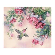 13139 Counted cross stitch kit DIMENSIONS "Hummingbird and Fuchsias"