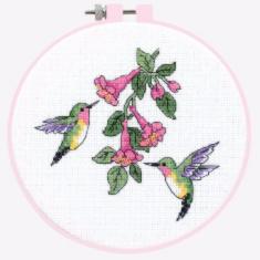 72407 Counted cross stitch kit DIMENSIONS "Hummingbird Duo"
