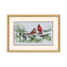 35178 Counted cross stitch kit DIMENSIONS "Winter Cardinals"