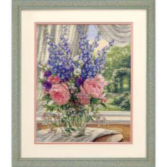 35257 Counted cross stitch kit DIMENSIONS "Peonies and Delphiniums"