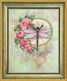 Partial embroidery kit RK-103 "Clock and roses"