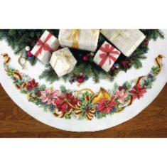 70-08939 Counted cross stitch kit DIMENSIONS "Holiday Harmony Tree Skirt"