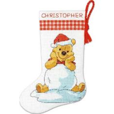 70-08968 DIMENSIONS Disney Winnie the Pooh Cross Stitch Kit. Petite Size Stocking "Winnie the Pooh Stocking"